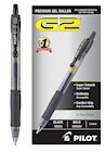 PENS, GEL, RETRACTABLE, PILOT G2, BOLD POINT, BLACK INK, 12/CT THUMBNAIL