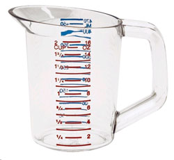 MEASURING CUP, RUBBERMAID, BOUNCER, 1 PINT LARGE