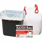 13 GALLON, 0.6 MIL, WHITE, 24" X 27.38", LOW DENSITY, DRAWSTRING, 50/CT THUMBNAIL