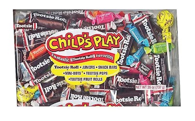 TOOTSIE ROLLS, ASSORTED, CHILD'S PLAY, CHEWY, 26 OZ LARGE
