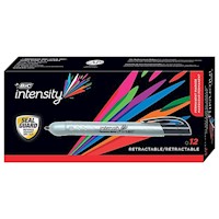 PERMANENT MARKERS, BIC INTENSITY, FINE TIP, BLACK, 12/CT MAIN