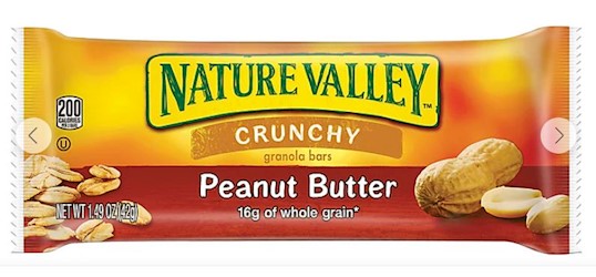 GRANOLA BARS, NATURE VALLEY, PEANUT BUTTER, 28 BARS/CT LARGE