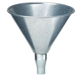 FUNNEL, GALVANIZED STEEL, 1 QT, 6" DIAMETER LARGE