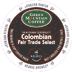 COFFEE, MEDIUM ROAST, GREEN MOUNTAIN, COLUMBIA SELECT, KEURIG K-CUPS, 24/CT LARGE