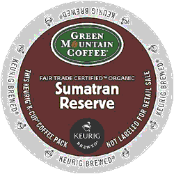 Coffee, Green Mountain Coffee® Organic Sumatran Reserve Coffee K-Cup® Packs, 24/Bx LARGE