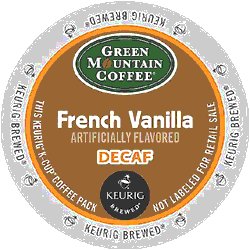 Coffee, Green Mountain Coffee® French Vanilla Decaf Coffee K-Cup® Packs, 24/Bx LARGE