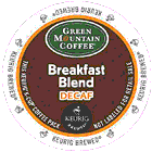 COFFEE, LIGHT ROAST, DECAF, GREEN MOUNTAIN, BREAKFAST BLEND, KEURIG K-CUPS, 24/CT THUMBNAIL