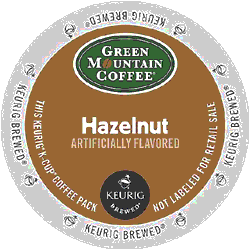 COFFEE, LIGHT ROAST, HAZELNUT, KEURIG, K-CUP PODS, 24/CT LARGE
