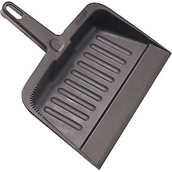 DUST PAN, HOSPECO, HEAVY DUTY, BLACK, 12" LARGE