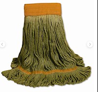 MOP HEAD, O'DELL 1200 SERIES, RECYCLED, PET, 5" HEADBAND, GREEN, LARGE MAIN