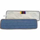 WET MOP PAD, O'DELL, MICROFIBER, BLUE W/ COLOR FLAGS, 18" X 5" THUMBNAIL