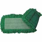 O'Dell® Microfiber Dry Dust Mop Pad, 60"x5", Green THUMBNAIL