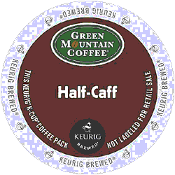 Coffee, Green Mountain Coffee® Half-Caff Coffee K-Cup® Packs, 24/Bx LARGE