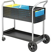 Carts, Safco® Scoot™ Mail Cart, Black, 40 3/4"H x 22 1/2"W x 39 1/2"D MAIN