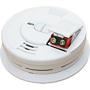 SMOKE ALARM, KIDDE, FRONT-LOAD, BATTERY-POWERED, SMART HUSH, WHITE THUMBNAIL