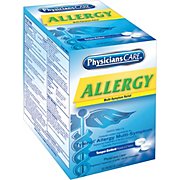 ALLERGY PILLS, 4 HOURS, PHYSICIANS CARE, MULTI-SYMPTON RELIEF, 2/PACKET, 50 PACKETS/CT MAIN