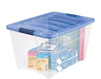 STORAGE BOX, LATCH LID, IRIS STACK & PULL, CLEAR, 54 QT MAIN