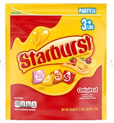 STARBURST, ORIGINAL, FRUIT CHEWS, CANDY, 50 OZ LARGE