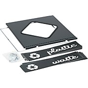 LID, FOR RECYCLING SYSTEMS, SAFCO PUBLIC SQUARE, 2"H x 15 1/4"W x 15 1/4"D, BLACK THUMBNAIL