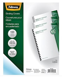 PRESENTATION COVERS, FELLOWES CRYSTALS, LETTER SIZE, CLEAR, 100/CT MAIN
