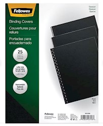 PRESENTATION COVERS, FELLOWES FUTURA, 8.5"W X 11"H, BLACK, 25/CT LARGE