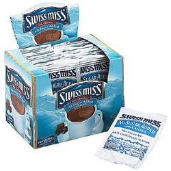 Hot Chocolate, Swiss Miss No Sugar Added Hot Cocoa 0.55 oz. 24/Bx LARGE