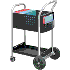 Carts, Safco® Scoot™ Mail Cart, Black, 40 1/2"H x 22"W x 27"D THUMBNAIL