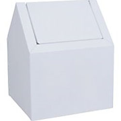 Waste Disposal for Feminine Products, Floor Disposal, Rochester Midland, Metal, White LARGE