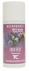 AIR FRESHENER, AEROSOL, MICROBURST 3000, TIMED MIST REFILL, AIR NEUTRALIZER, LINEN,  2 OZ., 12/CT LARGE