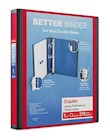 BINDER, 3 RING, STAPLES, D RING, RED, 1" THUMBNAIL