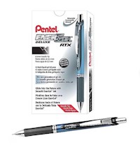 PENS, GEL, RETRACTABLE, PENTEL, FINE POINT, BLACK, 12/CT MAIN