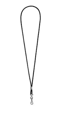 LANYARDS, SWIVEL CLIP, 36" LENGTH, NYLON, BLACK, 12/CT MAIN