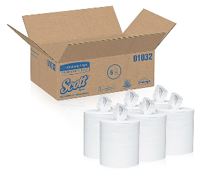 PAPER TOWELS, CENTER PULL, SCOTT ROLL CONTROL, WHITE, 8.0" W X 12.0" L, 700 SHEETS/ROLL, 6 ROLLS/CT LARGE