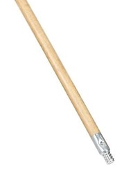 BROOM HANDLE, RUBBERMAID, WOOD, THREADED, 60" LARGE