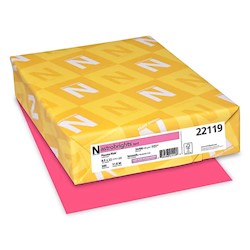 PAPER, 24 LBS, 8.5" X 11", PINK, 500 SHEETS/REAM LARGE