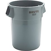 Vented Trash Receptacle Round Brute Container without Lid 55 Gallons Gray  THUMBNAIL