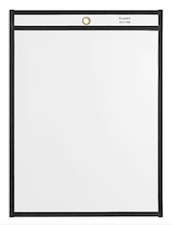 TICKET HOLDERS, HEAVY DUTY, STITCHED, 8.5" X 11", CLEAR, 25/CT LARGE