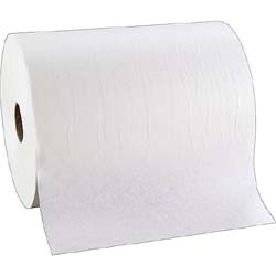 PAPER TOWELS, HARDWOUND, RECYCLED, ENMOTION, 1-PLY, WHITE, 700 FEET/ROLL, 6 ROLLS/CT (89430) LARGE