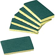 SPONGE, SCOTCH-BRITE, COMMERCIAL, MEDIUM DUTY, GREEN / YELLOW, 10/PK THUMBNAIL