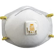 RESPIRATORS, 3M, PARTICULATE FILTER, 8511 N95, COOL FLOW EXHALATION VALVE, 10/BX THUMBNAIL