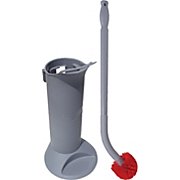 TOILET BOWL BRUSH, UNGER ERGO, SYSTEM W/ HOLDER, GRAY, 26" THUMBNAIL