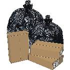 40-45 Gallon 22 Micron Black 40 x 48 High Density Coreless Roll Can Liners  150/Ct THUMBNAIL