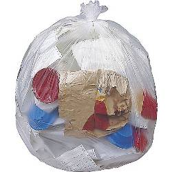 56 Gallon 16 Micron Natural 43 x 48 High Density Coreless Roll Can Liners  200/Ct LARGE
