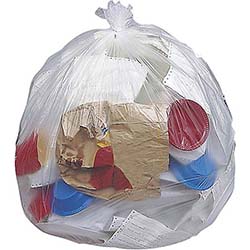 thumbnail image 2 of 33-Gallon High-Density Can Liners - 33x40 Inch Clear Trash Bags, 17 Micron, 25/Roll 2 of 13