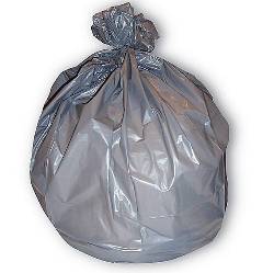 60 Gallon 1.7 mil Silver 39 x 57 Linear Low Density Can Liners  50/Ct LARGE