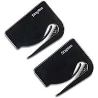 LETTER OPENER, STAPLES, CONCEALED BLADE, BLACK, 2/CT MAIN