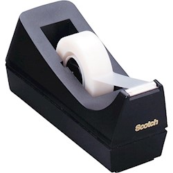TAPE DISPENSER, SCOTCH, DESKTOP, BLACK LARGE