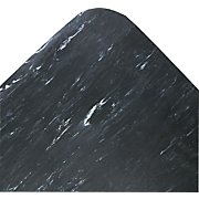 Anti-Fatigue Mat, Crown Cushion-Step Rubber Surface Mat  Black  LARGE