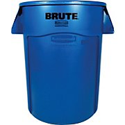 Vented Brute Trash Receptacle Round 44 Gallon Blue  THUMBNAIL