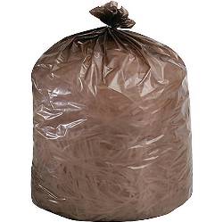 39 GALLON, 1.1 MIL, BROWN, ECODEGRADABLE, EXTRA HEAVY, 40/BOX LARGE